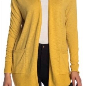 Madewell mustard yellow sweater cardigan size Large